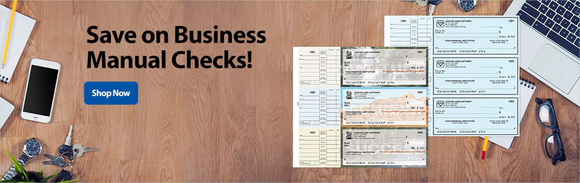 Save on Business Manual Checks! - Shop Now